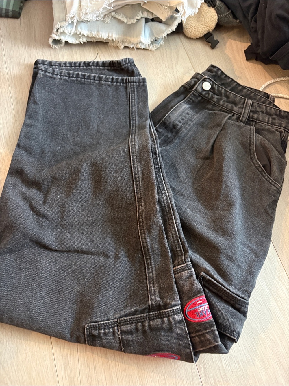 Casual Women's Black Washed Boyfriend Jeans